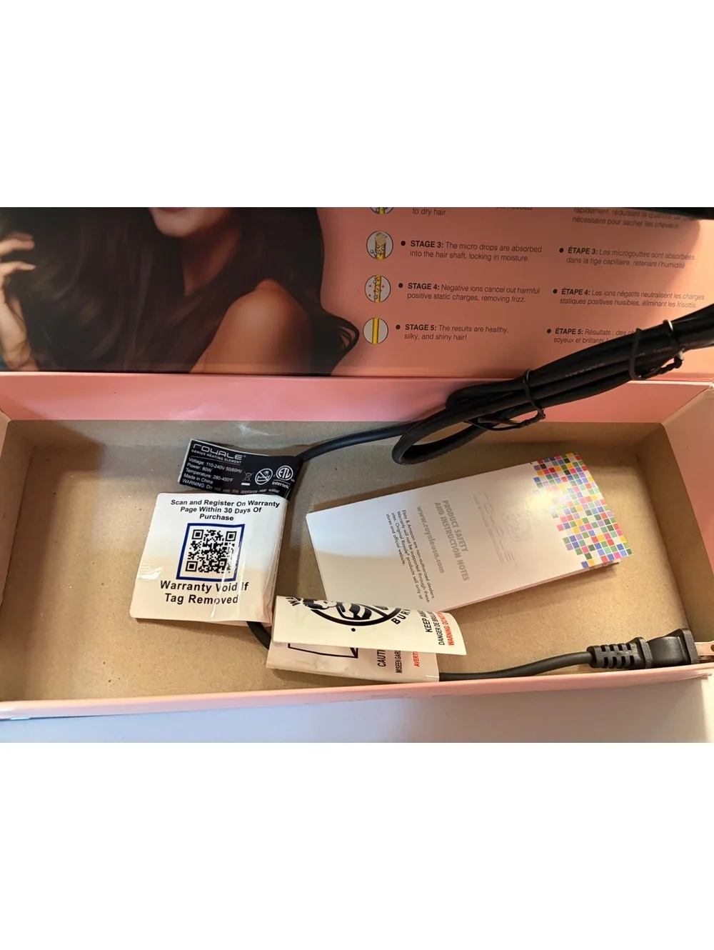 Royale Infra-Titanium Hair Styling Tool - Rose Gold Flat Iron